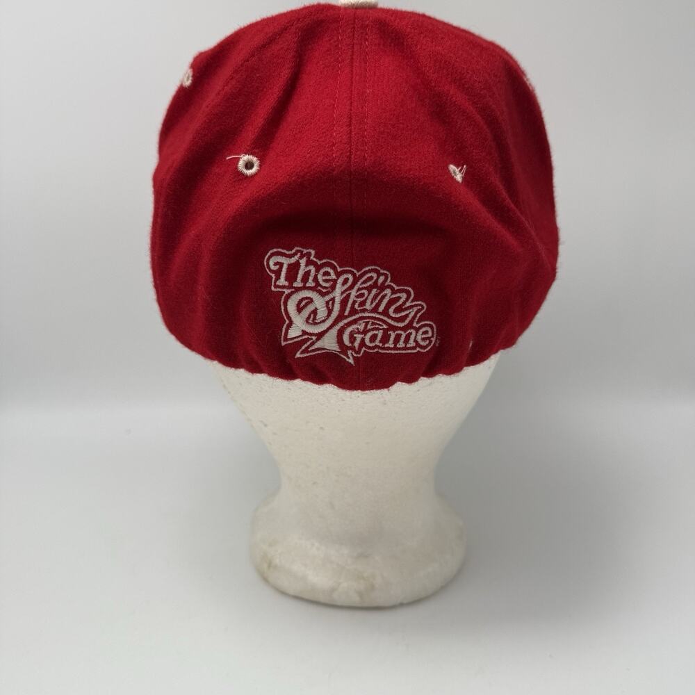 Vintage The Skin Game Big Horn Embroidered Wool Hat PGA Tour Golf Stretch Back - Picture 5 of 9